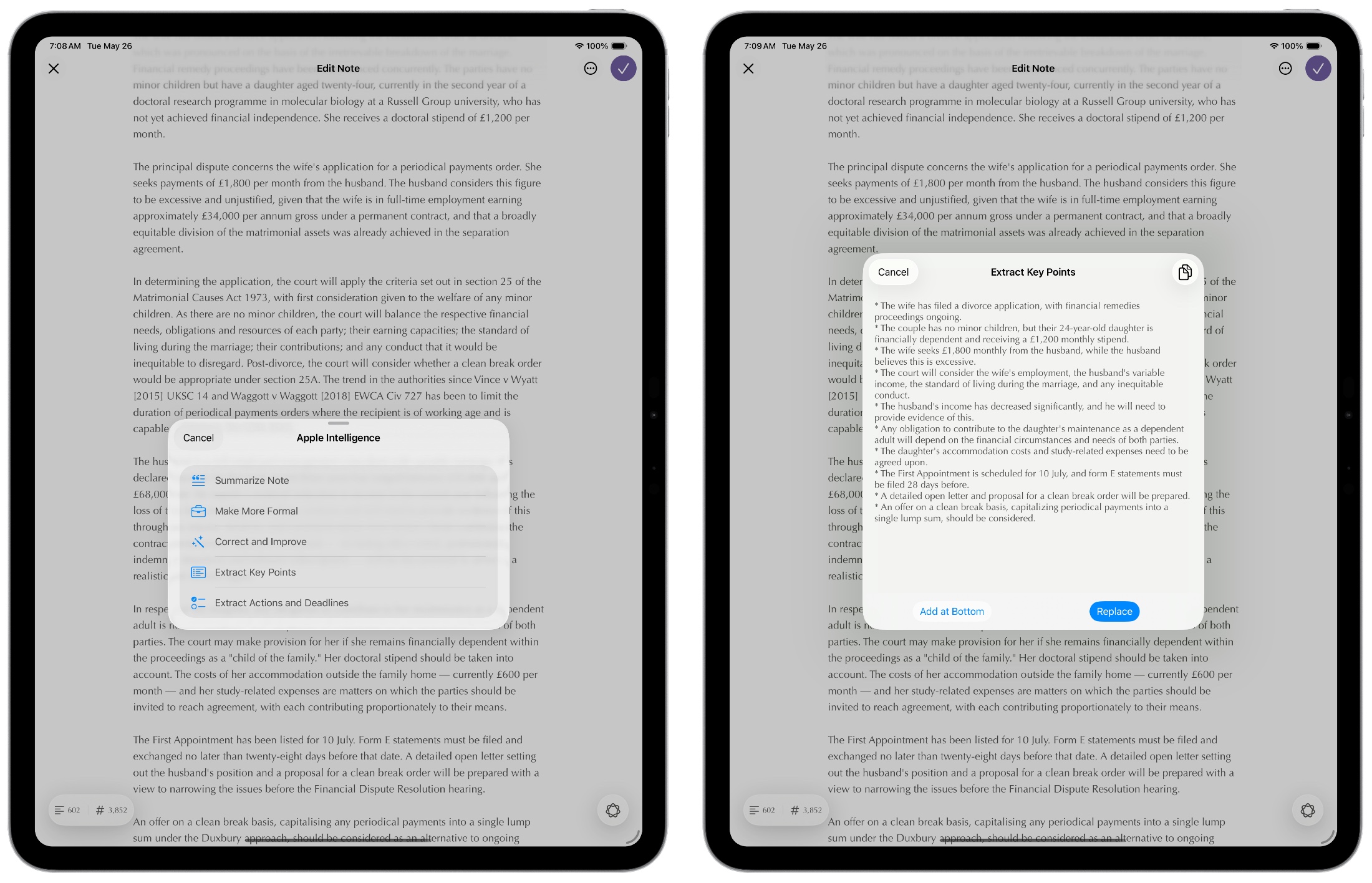 Counsel Planner auf iPad und iPhone