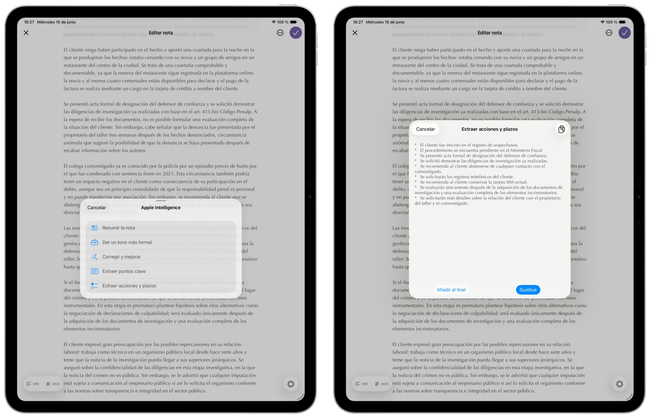 Counsel Planner en iPad y iPhone