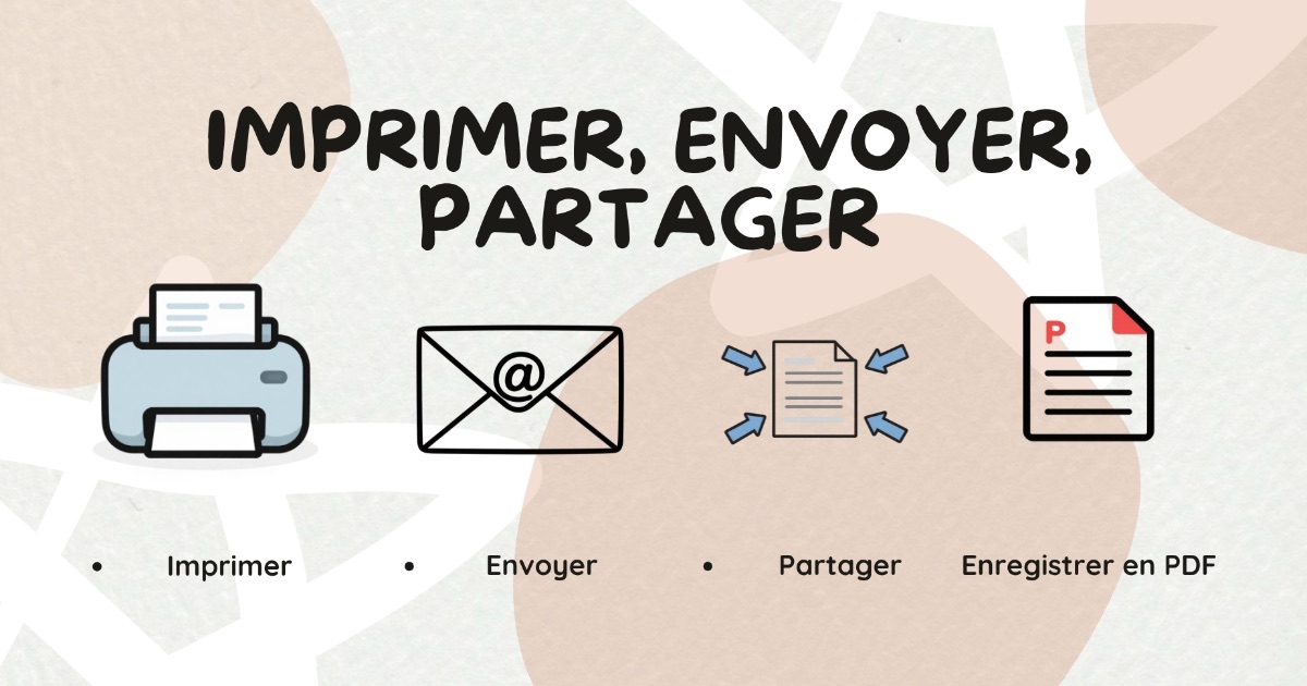 Partager et imprimer les contenus de Counsel Planner