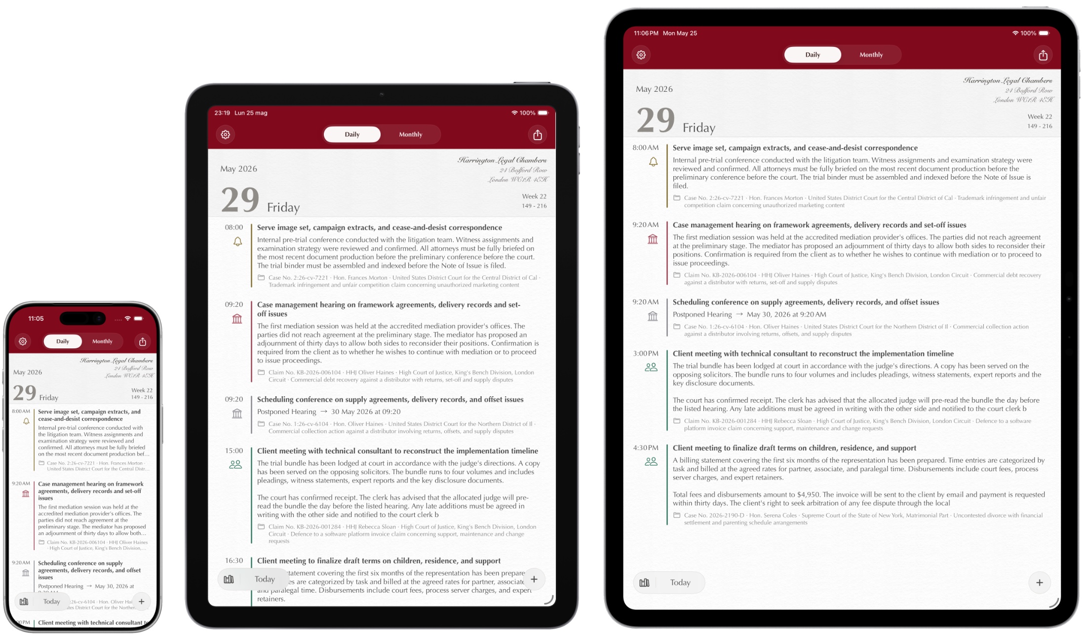 Counsel Planner version 26 – screenshot 2