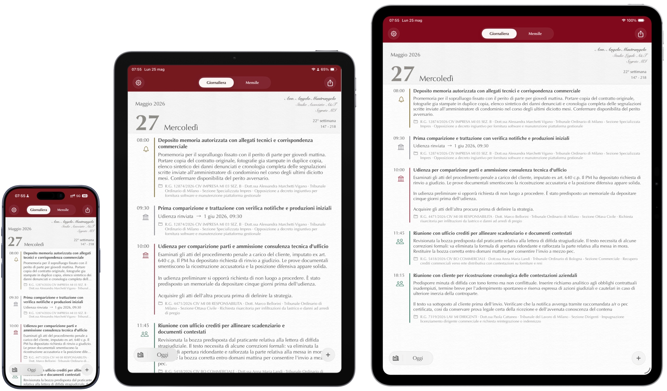 Agenda dell'Avvocato versione 26 – schermata 2