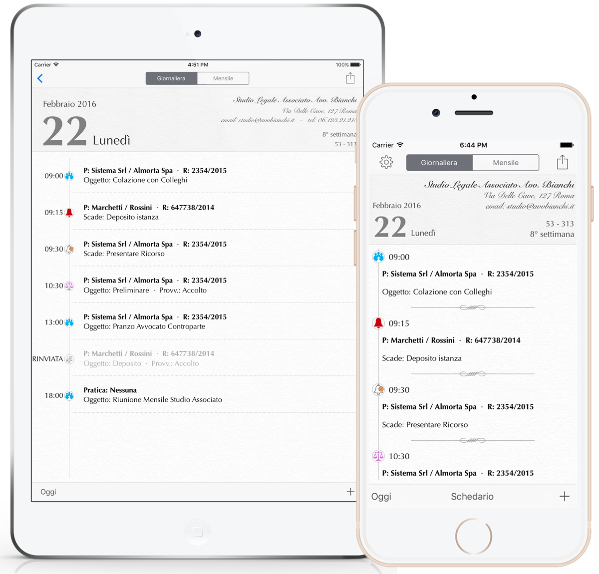 Agenda dell'Avvocato versione 6 – sincronizzazione in Cloud e versione iPhone