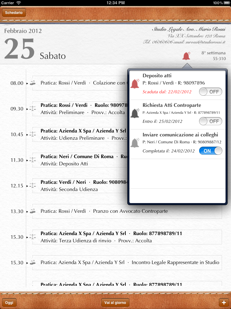 Agenda dell'Avvocato versione 1.0